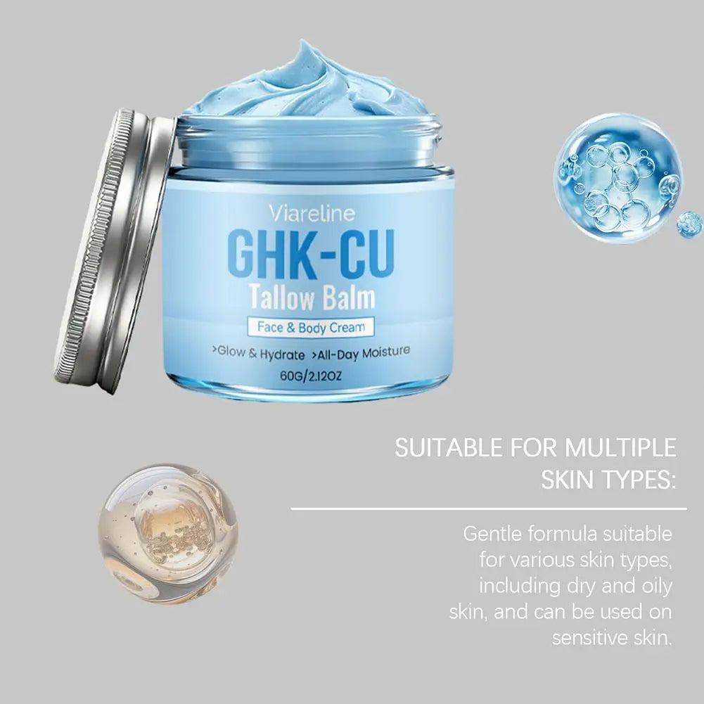 GHK-Cu Copper Peptide Tallow Cream – Face & Body Moisturizer