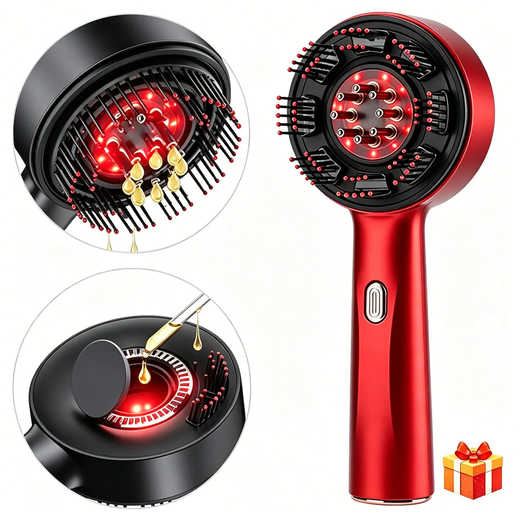Electric Scalp Massager Comb | Vibrating Oil Applicator Hair Care