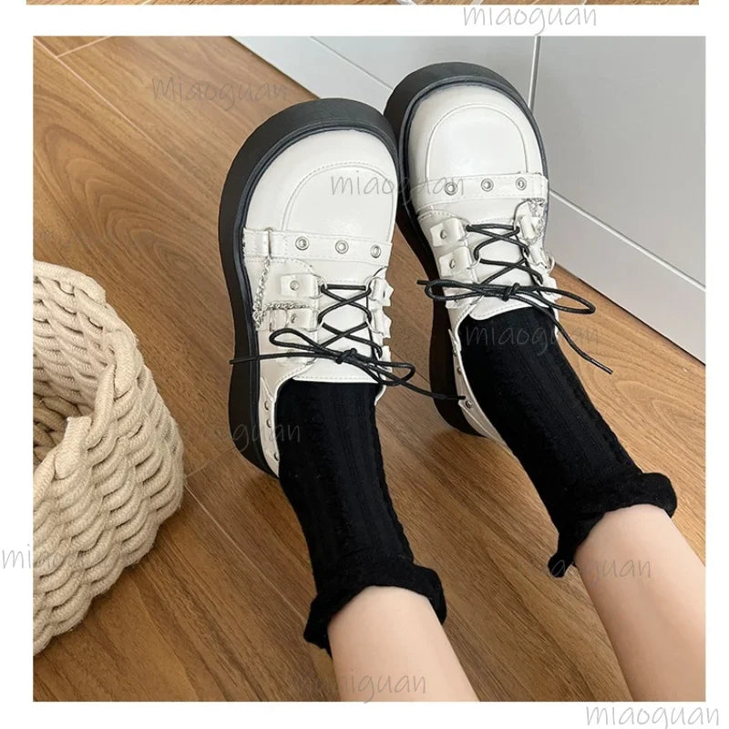 Japanese Lolita Chunky Platform Mary Jane Shoes 5CM Wedge