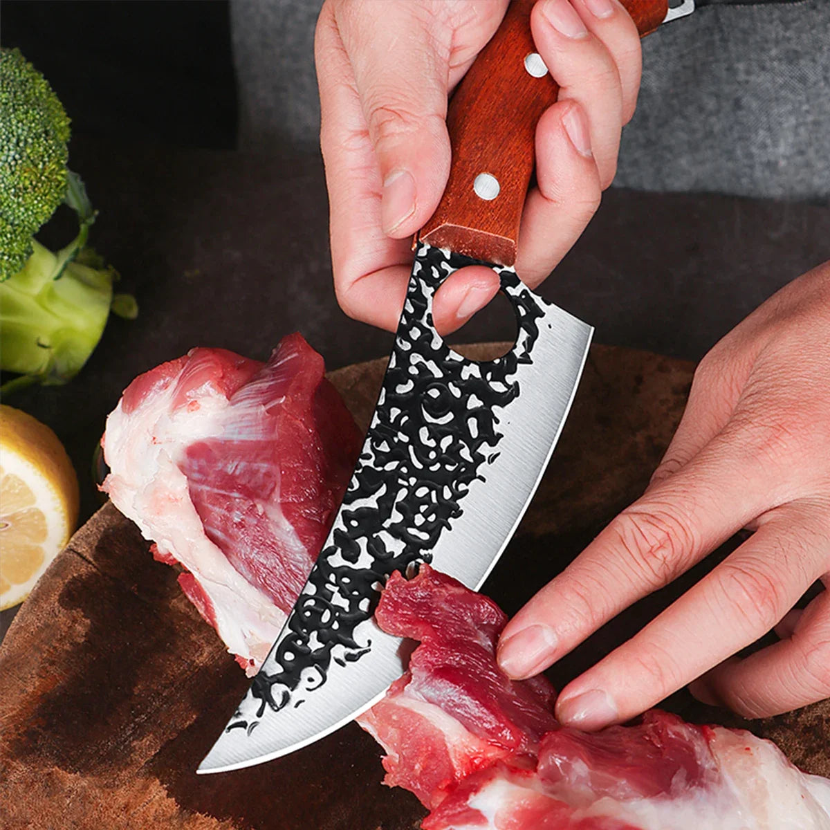 SHENJIU Forged Stainless Steel Chef Boning Knife – 14cm Blade