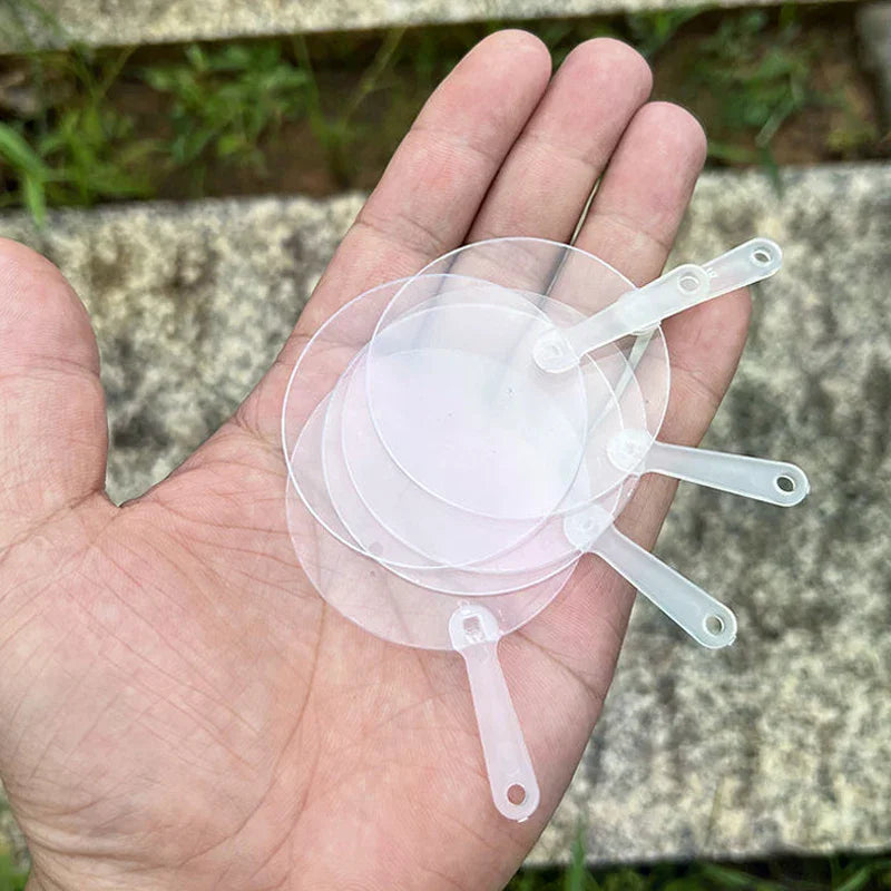 50 Mini Blank Transparent Fans – DIY Art & Party Favours