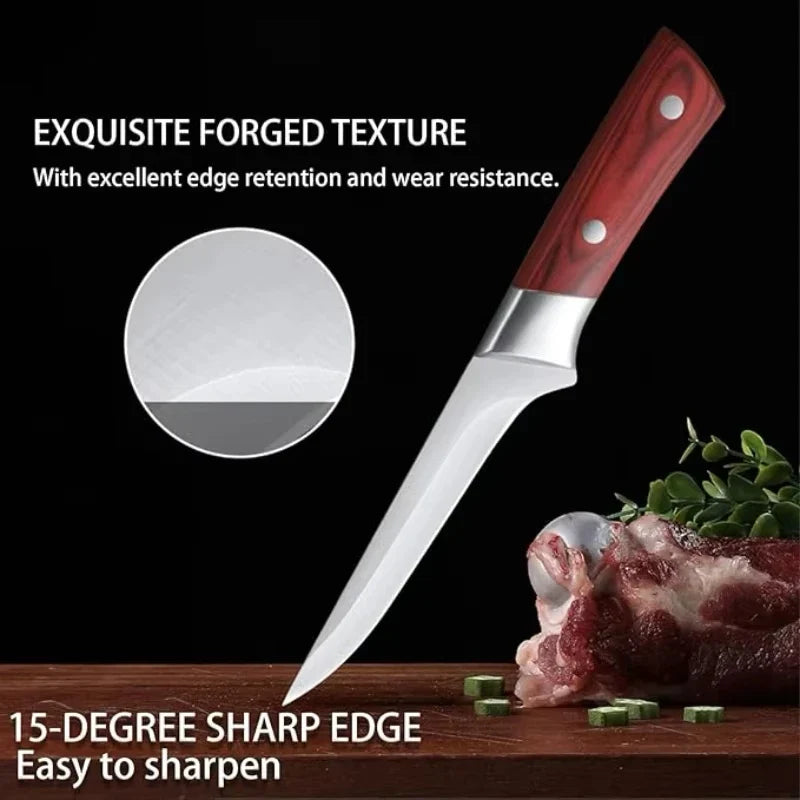 5.9" Hand Forged Boning & Fillet Knife – Stainless Steel