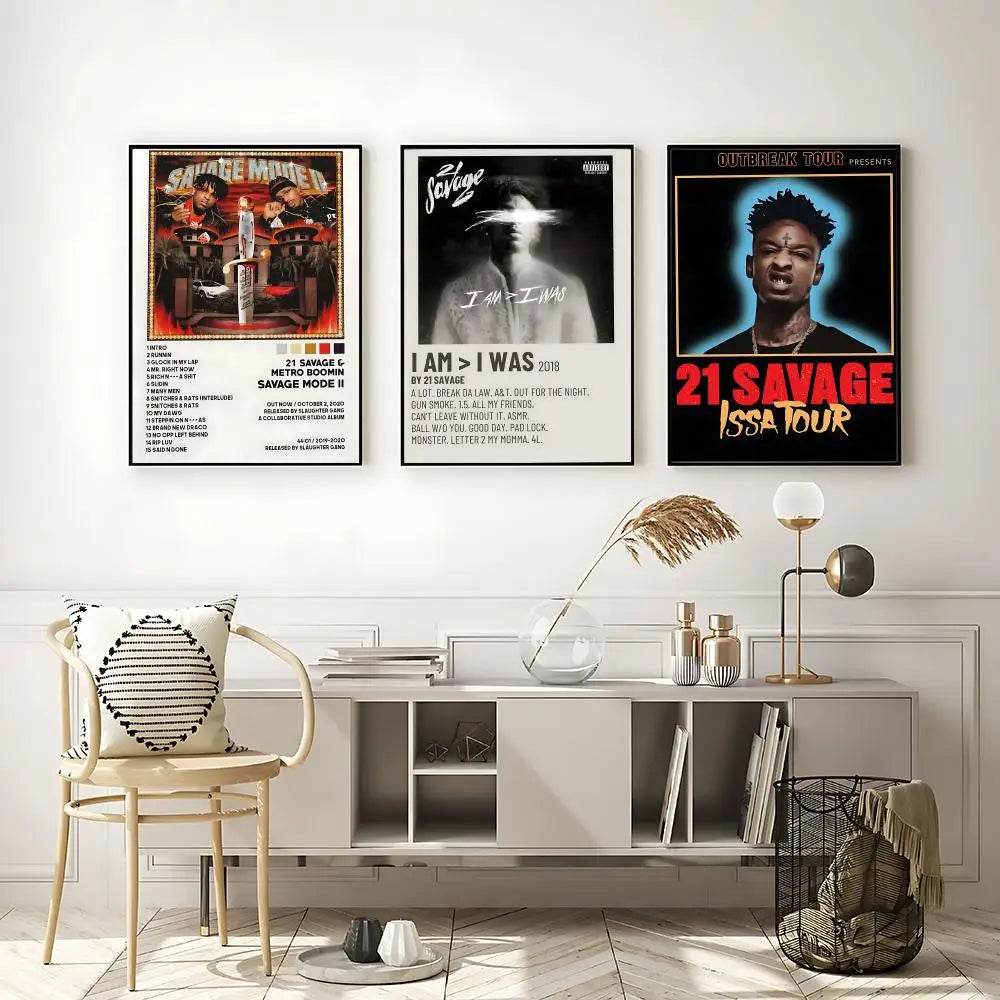 21 Savage HD Poster – Self-Adhesive Waterproof Wall Decor
