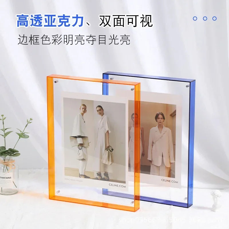 Transparent Acrylic Photo Frame – Wall Mount or Tabletop