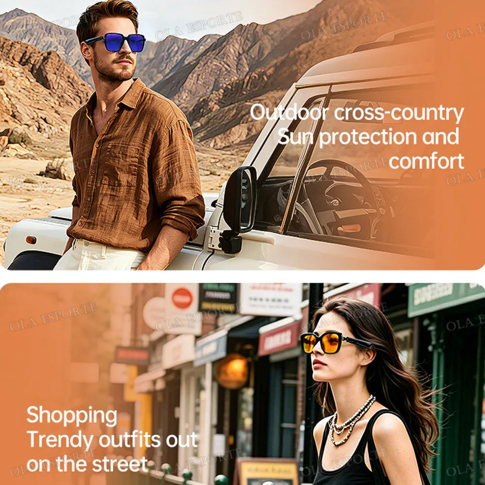 Bluetooth Smart Sunglasses – HD Audio, UV Protection, IPX5