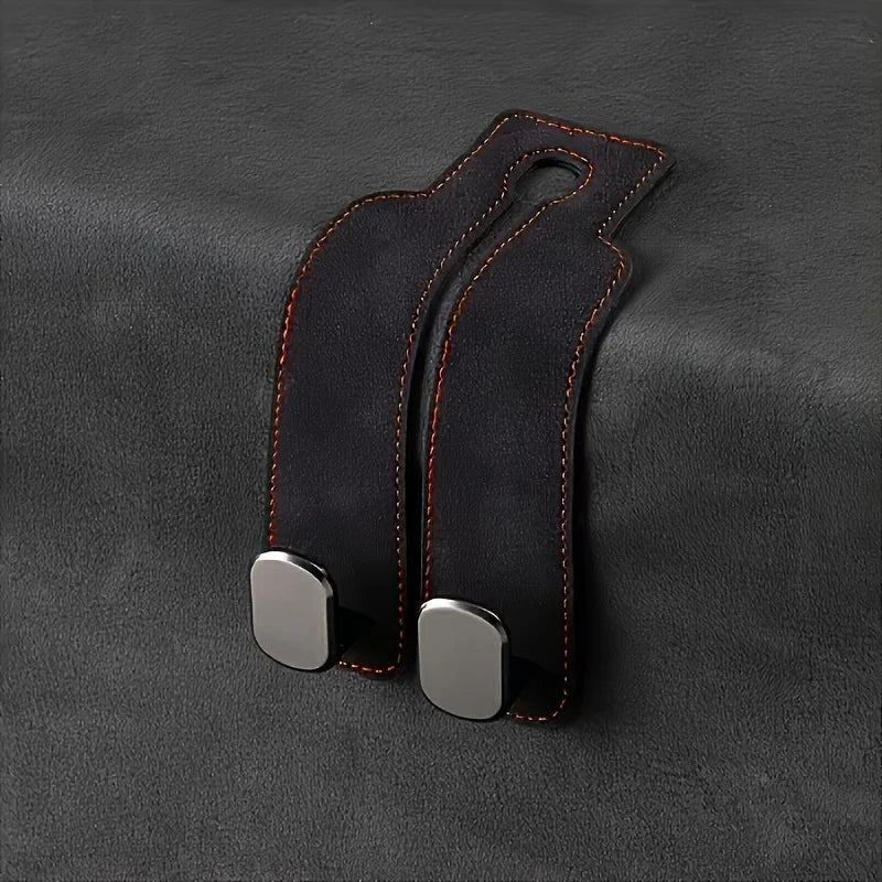 Car Seat Back Hook – Hidden PU Suede Organizer Hook