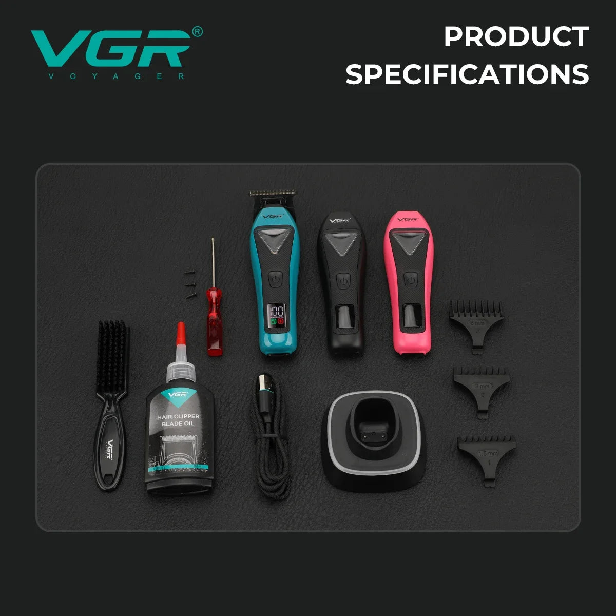 VGR V-035T Electric Hair Clipper & Trimmer Set | 150-Min Battery
