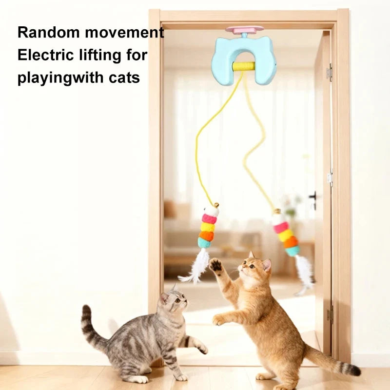 Auto Swing Feather Cat Toy | Door Hanging Self-Play