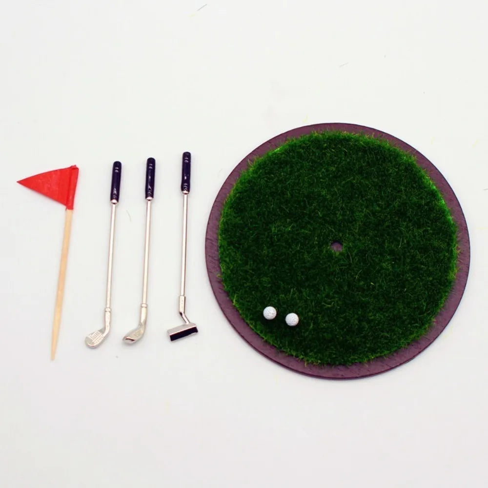 Miniature Golf Club Set 7Pcs – 1:12 BJD Dollhouse Scene Prop