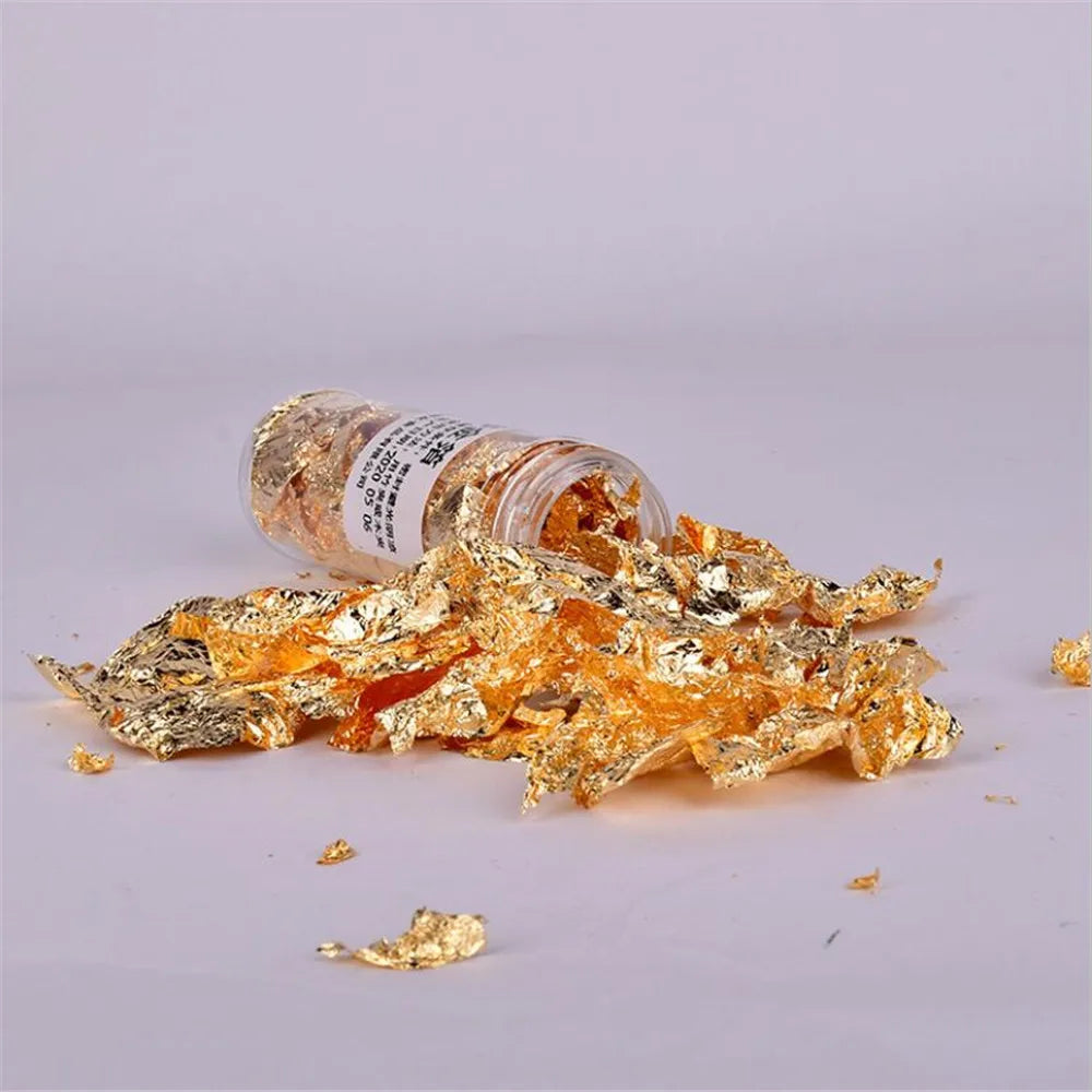 Imitation Gold Silver Copper Foil Flakes – Nail Art & Gilding