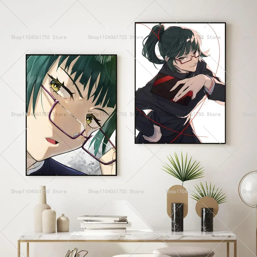 Jujutsu Kaisen Maki Zenin Anime Poster – Self-Adhesive Wall Art