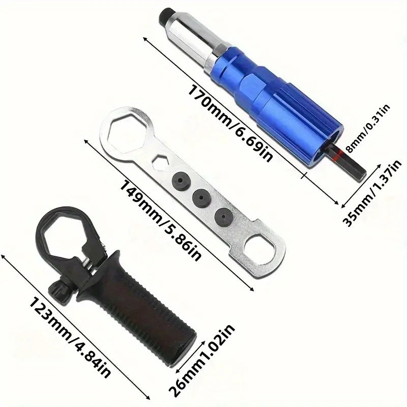 SLADE Electric Rivet Nut Gun Drill Adapter 2.4–4.8mm