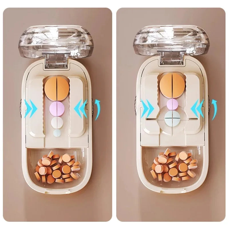 Multi-Functional Pill Cutter & Storage Box | 1/4, 1/3, 1/2 Split