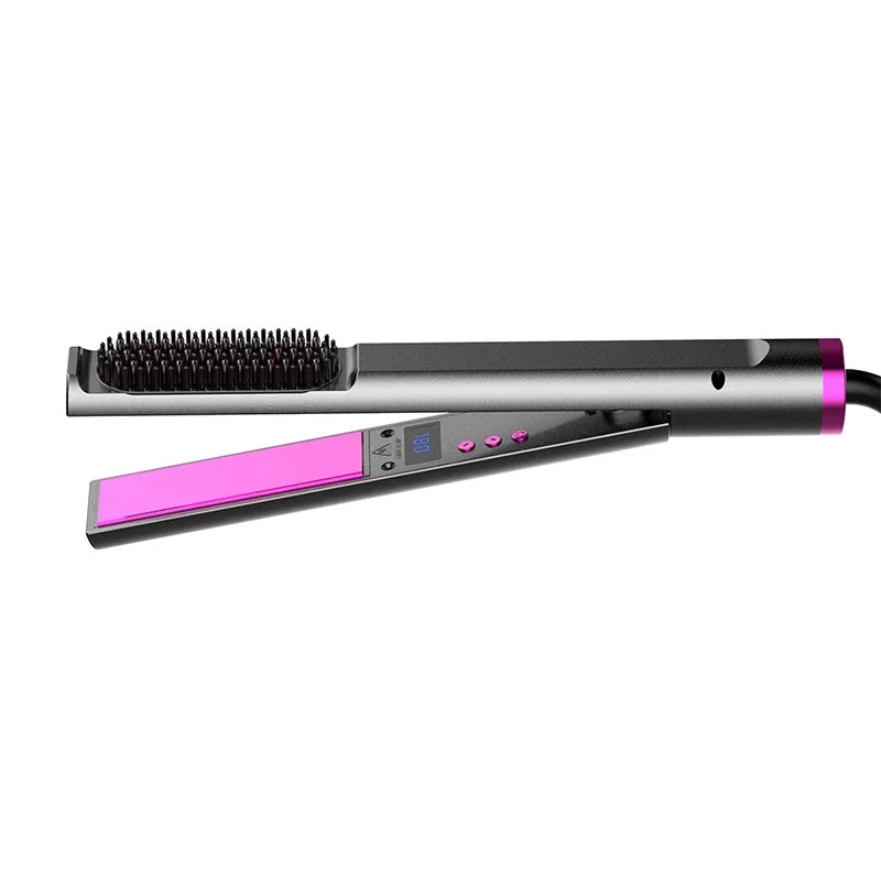 3-in-1 Negative Ion Hair Straightener, Curler & Brush