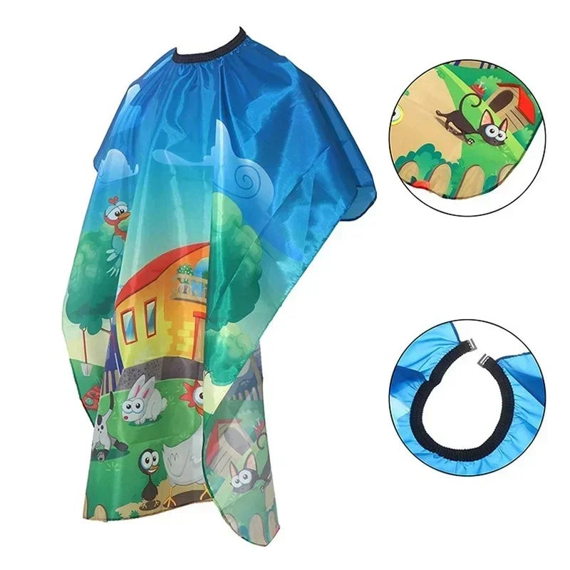 Kids Hair Cutting Cape – Nylon Barber Apron for Boys & Girls