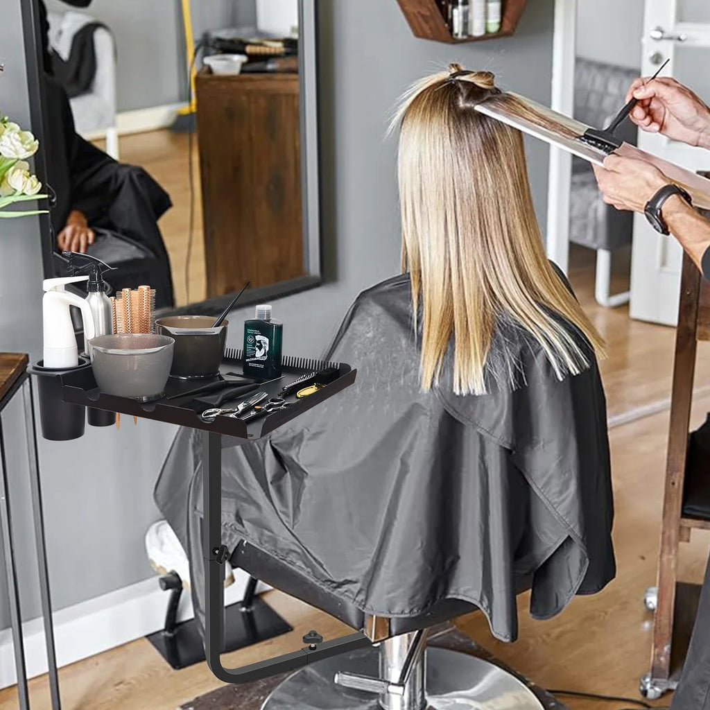 Barber Tray Cart | 360° Rotating Adjustable Salon Chair Tray