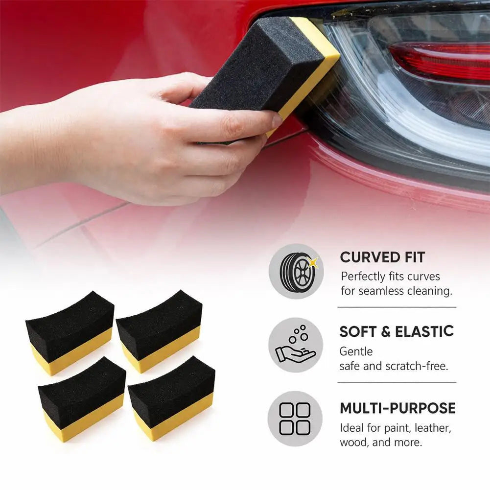 Auto Cleaning Sponge Brush Car Wheel Tire Wash Wipe Water Suction Pad