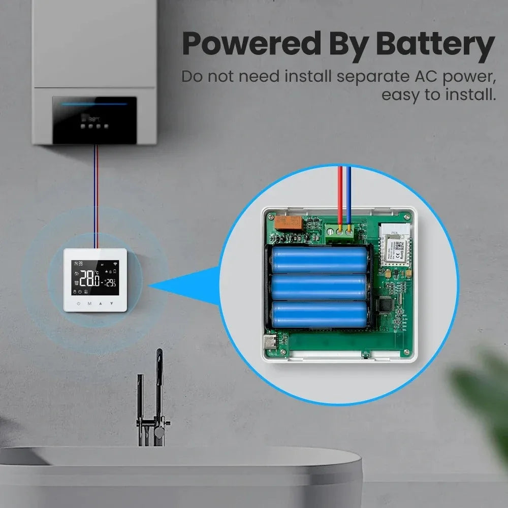 Tuya WiFi Smart Thermostat Battery Powered | Alexa & Google