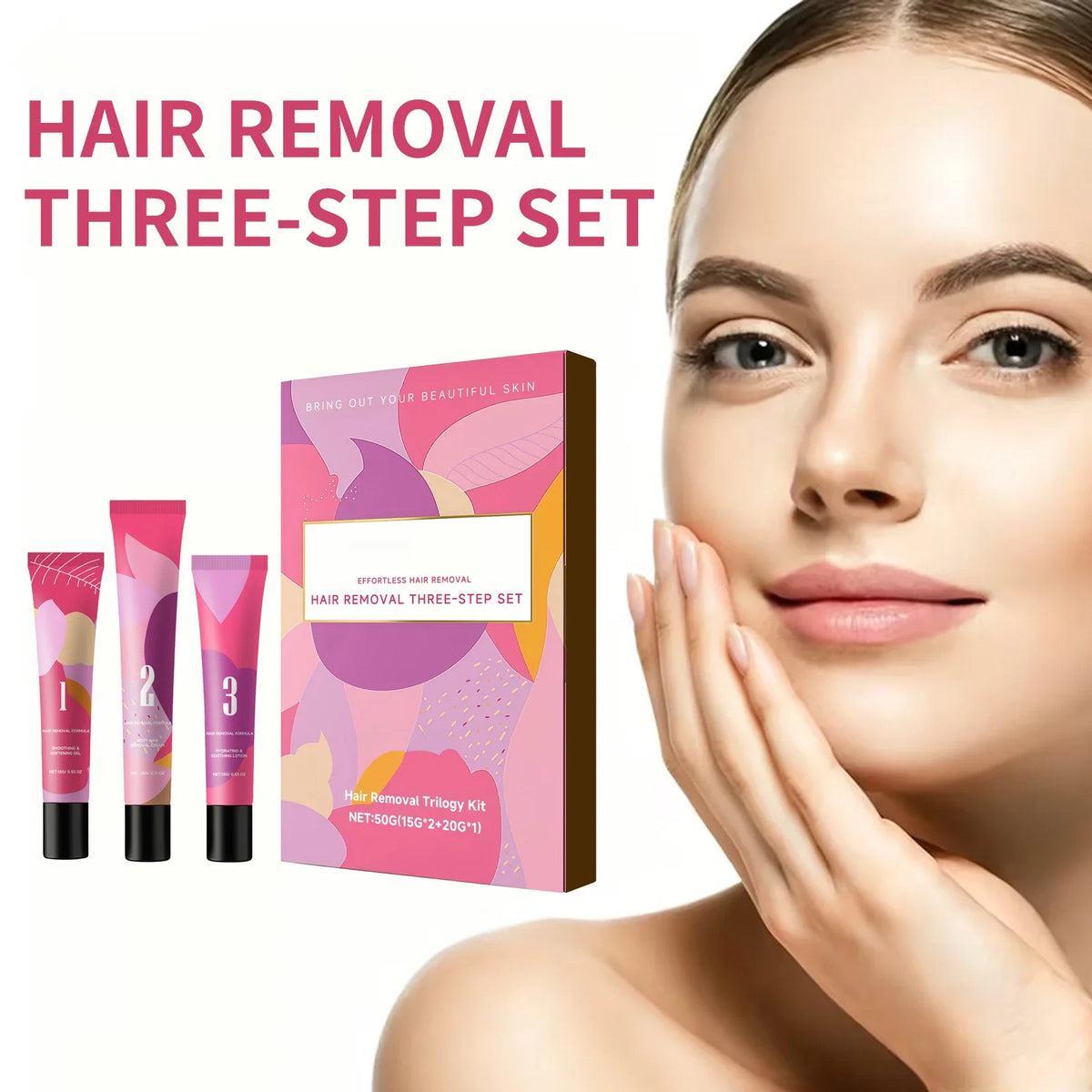 Facial Hair Removal Cream Gentle Painless Depilatory Smoothing