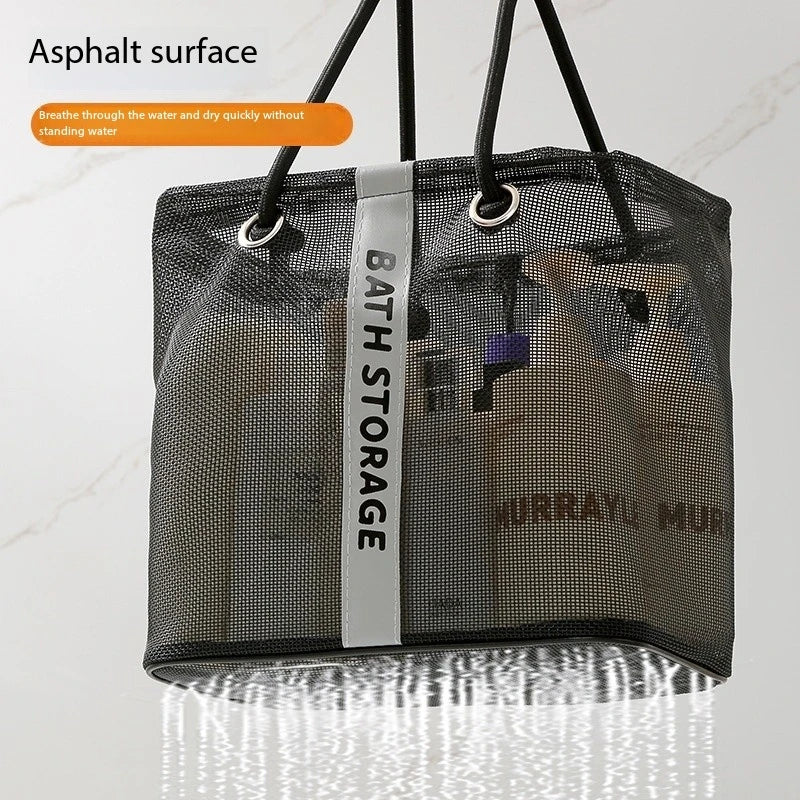 Collapsible Mesh Drain Basket 2in1 Travel Toiletry Swimming Organizer