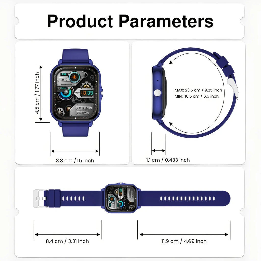 ERUN Smartwatch 1.83" Touch Display, Alexa, Silicone Strap