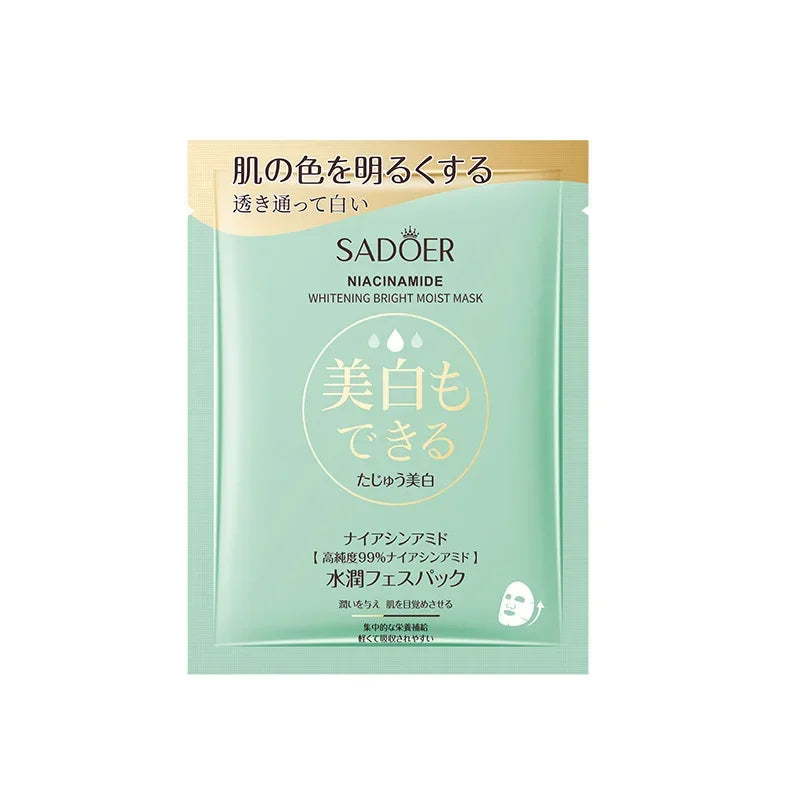 SADOER Niacinamide Brightening Hydrating Face Mask – 5 Pack