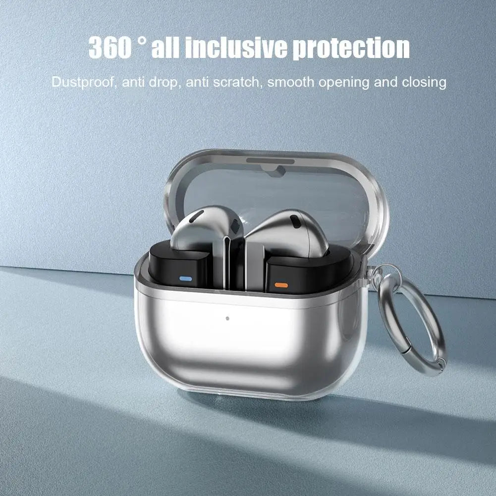 Transparent Samsung Galaxy Buds 3 Pro Case with Carabiner