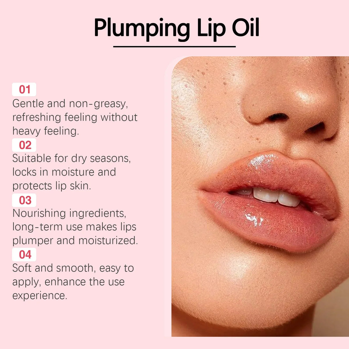 Ouhoe Lip Plumper Oil – Instant Volume & Moisturizing Gloss