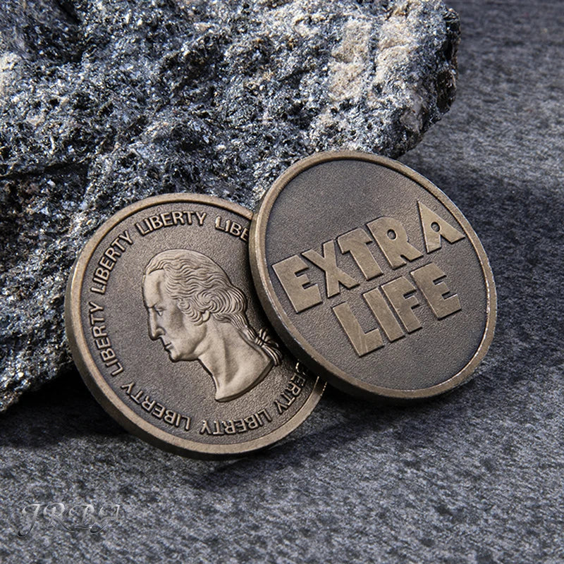 Ready Player One Extra Life Coin – Metal Cosplay Prop Collectible