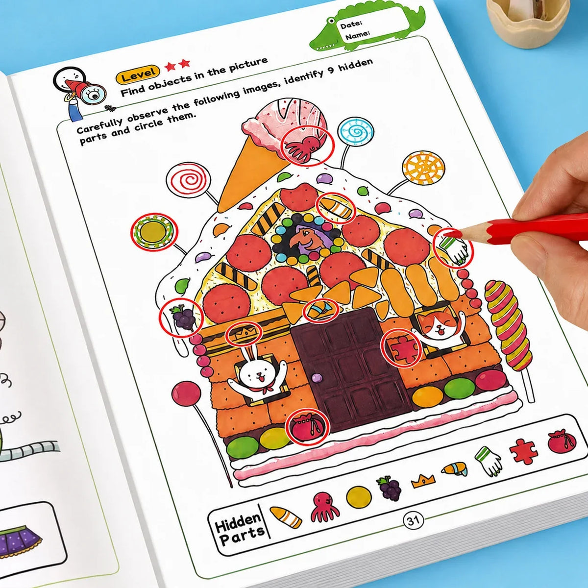 Hidden Pictures Look Find Book 32 Pages Kids Concentration Training