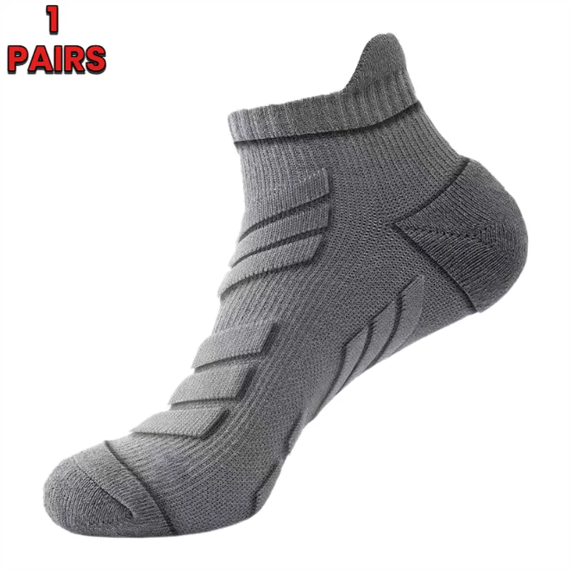 Men's Ankle Sports Socks 5 Pairs – Cushioned & Anti-Slip