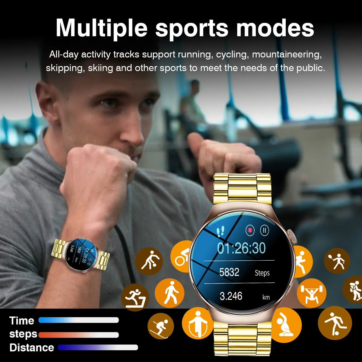 LOMAXFR HD Touchscreen Smartwatch – Calling, Music & Sport