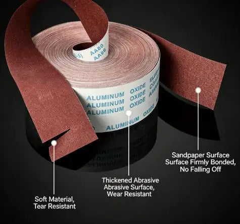 Emery Cloth Sandpaper Roll 80–600 Grit | Wood & Metal