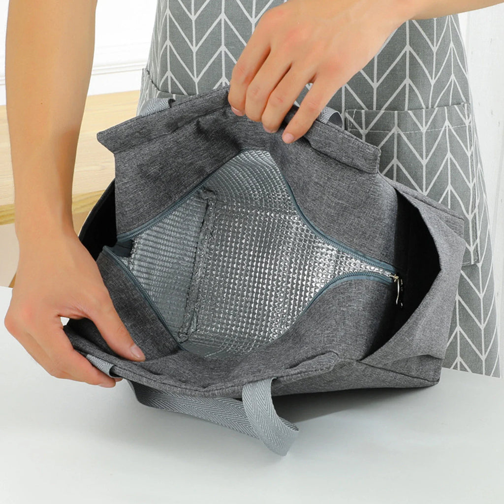 Insulated Bento Lunch Bag – Large Capacity & 2 Side Pockets