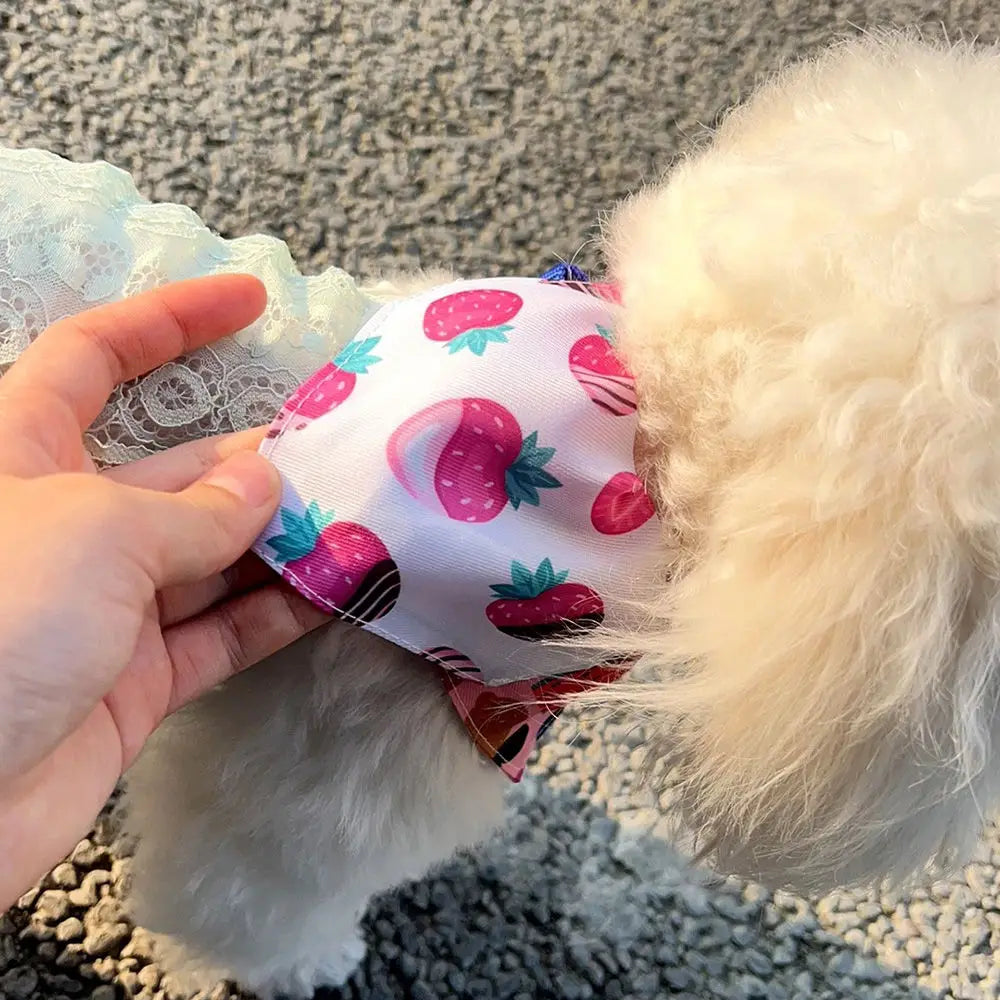 Pet Saliva Towel Adjustment Cute Cartoon Bear Weaved Dog Cat Collar