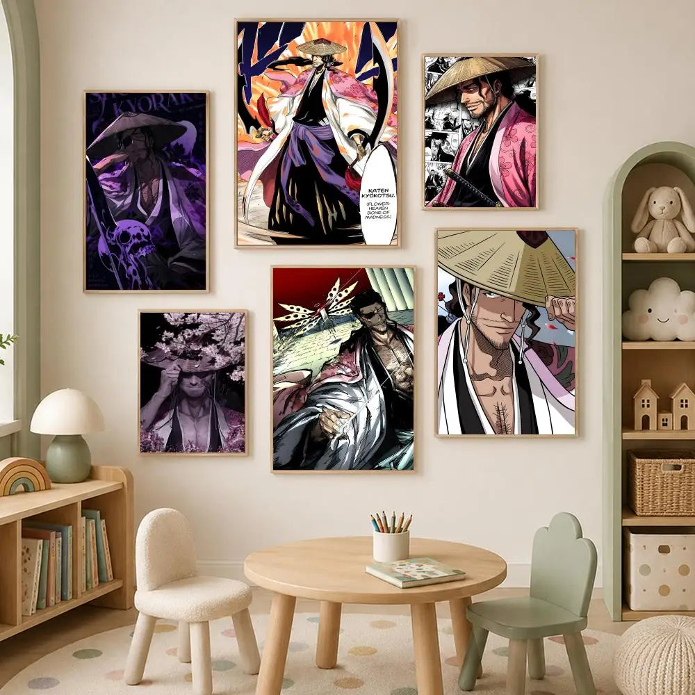 Shunsui Kyoraku Self-Stick HD Anime Wall Art Poster
