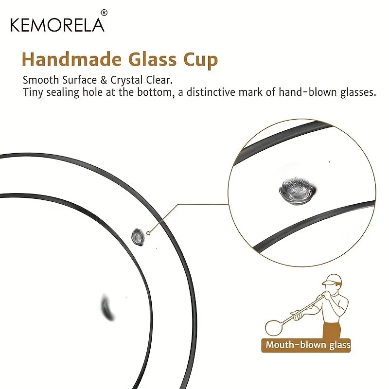 KEMORELA Latte Macchiato Glass Set 2/4 PCS – Coffee Glasses