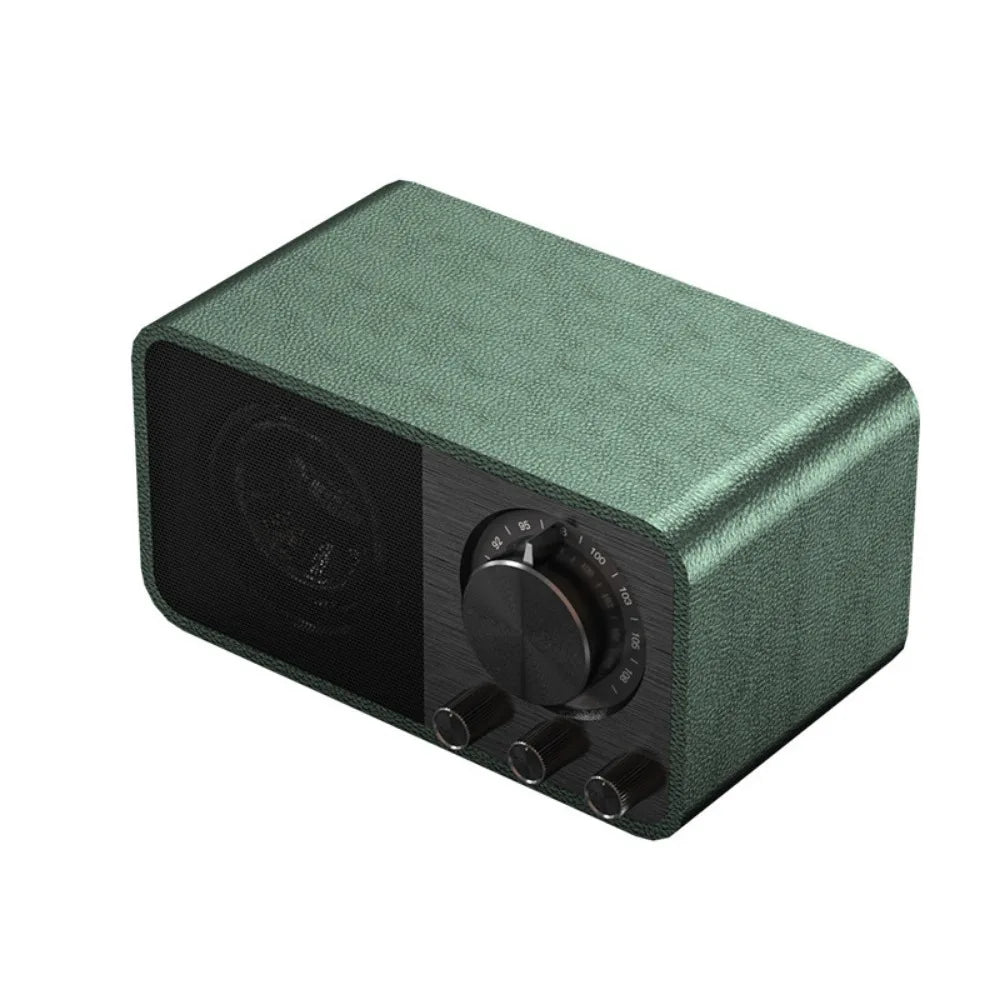 Retro Bluetooth 5.0 Speaker FM Radio Vintage Wood Design