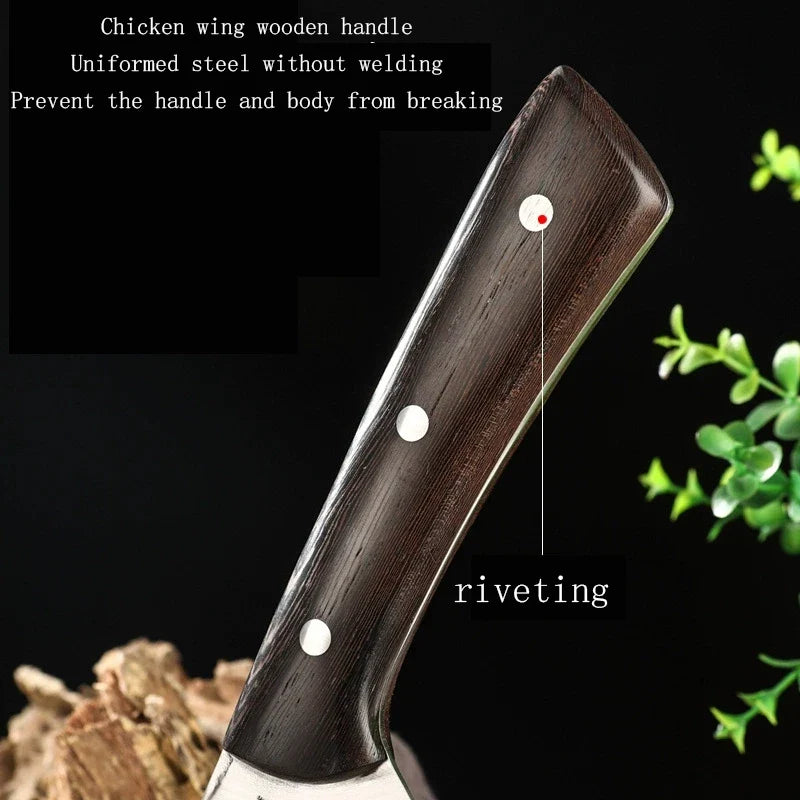 Japanese Forged Stainless Steel Chef Knife – Wood Handle