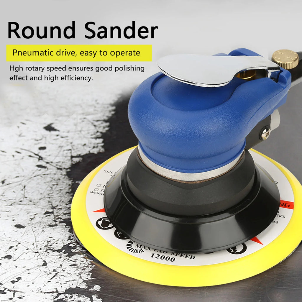 AT 980 5 6 Air Random Orbital Sander Round Polisher Pneumatic Hand