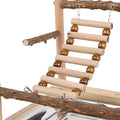 Wooden Bird Playstand Perch | Cockatiel Conure Lovebird Gym