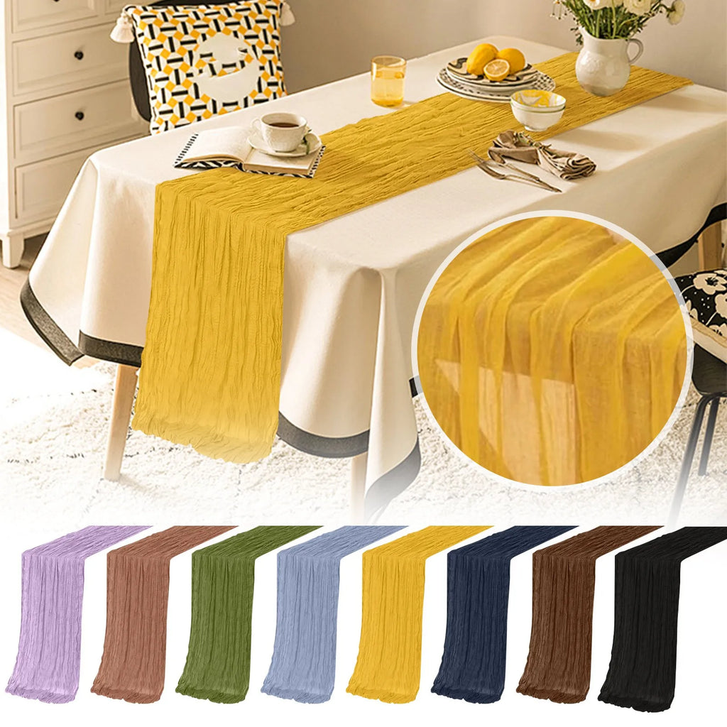 Cheesecloth Gauze Table Runner – Wedding & Boho Party Décor