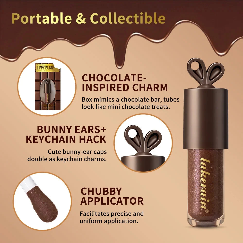 Lippy Bunny Chocolate Lip Gloss – Shimmer, Plump & Hydrate