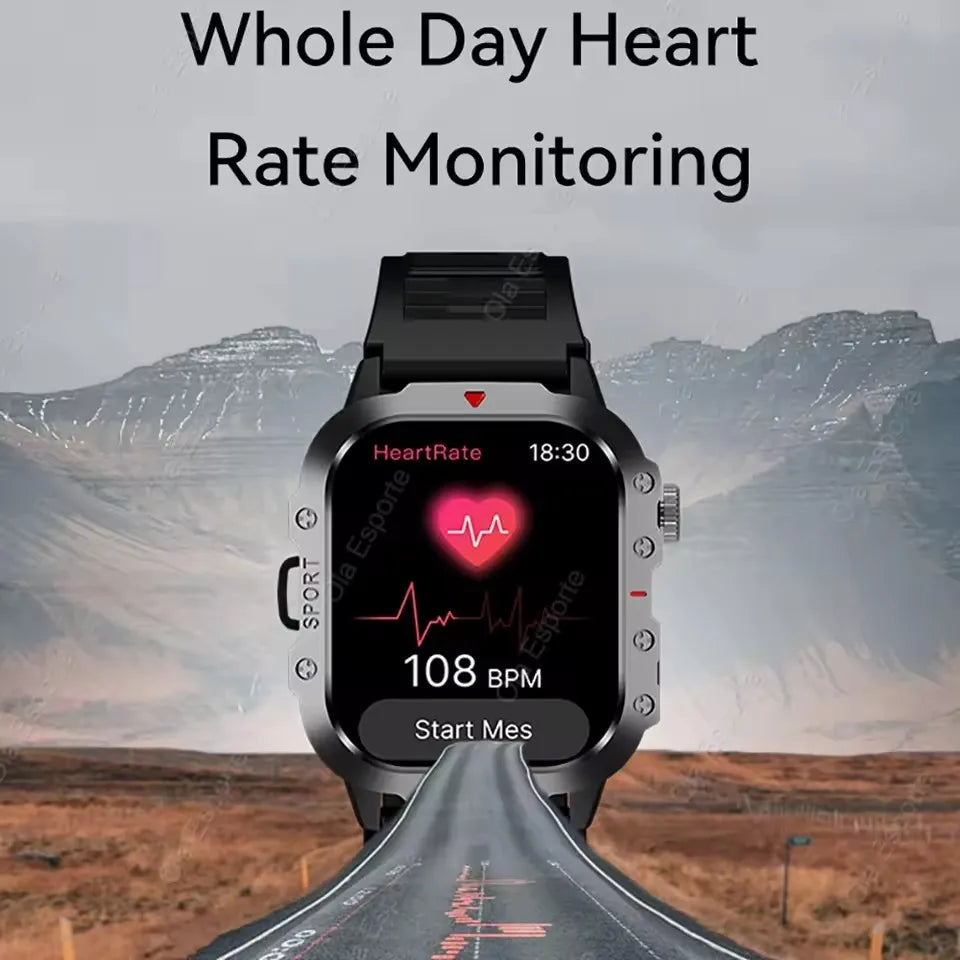 2026 Global Hiking Smartwatch 2 01''Screen 1100mAh Battery LED Light