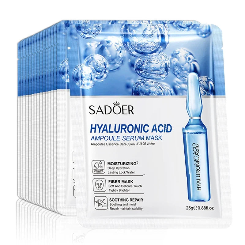 SADOER Hyaluronic Acid Face Masks – Hydrating & Firming 10 Pack