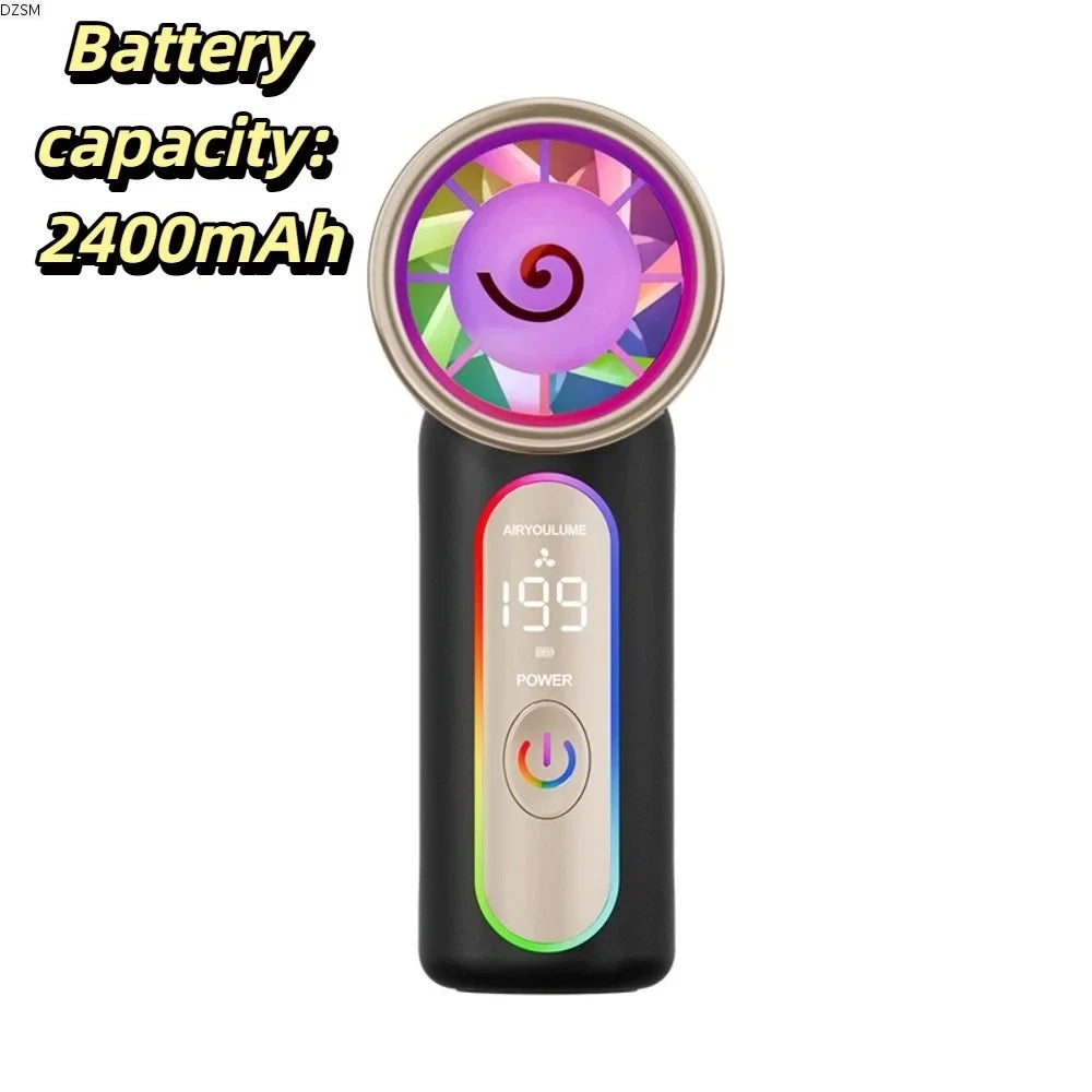 Mini Turbo Handheld Fan – USB Rechargeable Portable Fan