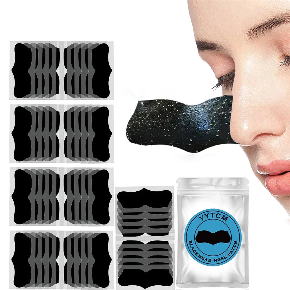 Bamboo Charcoal Nose Pore Strips – Deep Cleansing Blackhead Remover