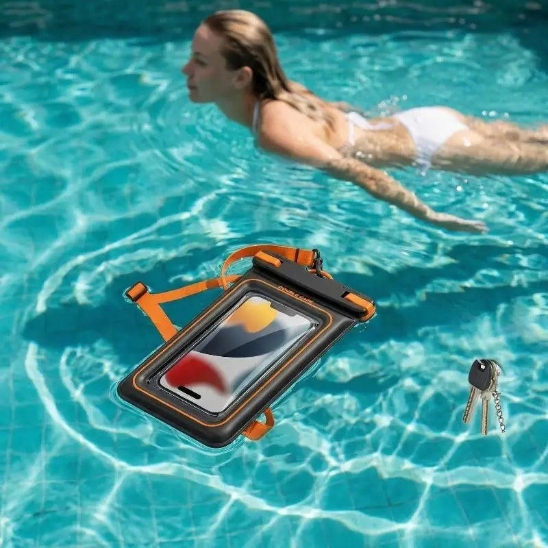 IPX8 Floating Waterproof Phone Pouch | Dry Bag Beach & Pool