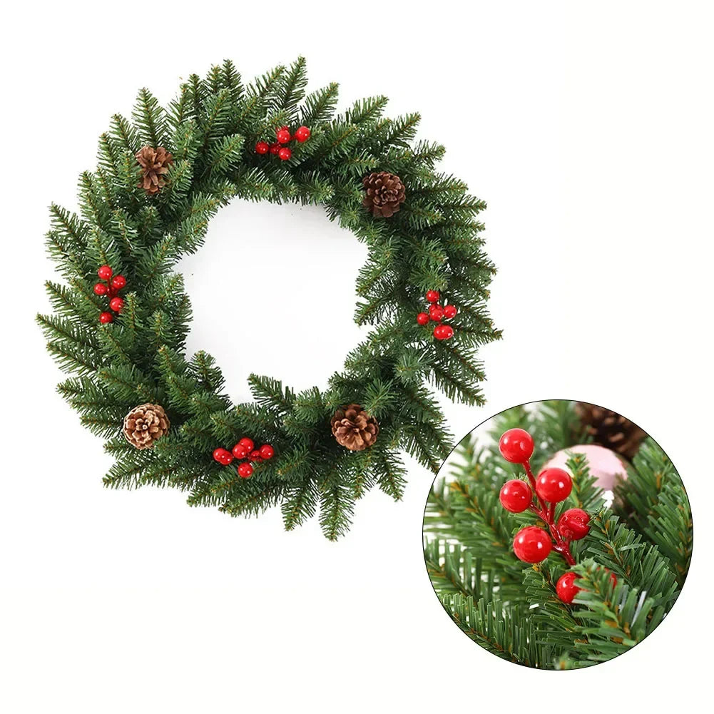 Artificial Christmas Pine Cone Wreath – 30 & 40cm Door Decor