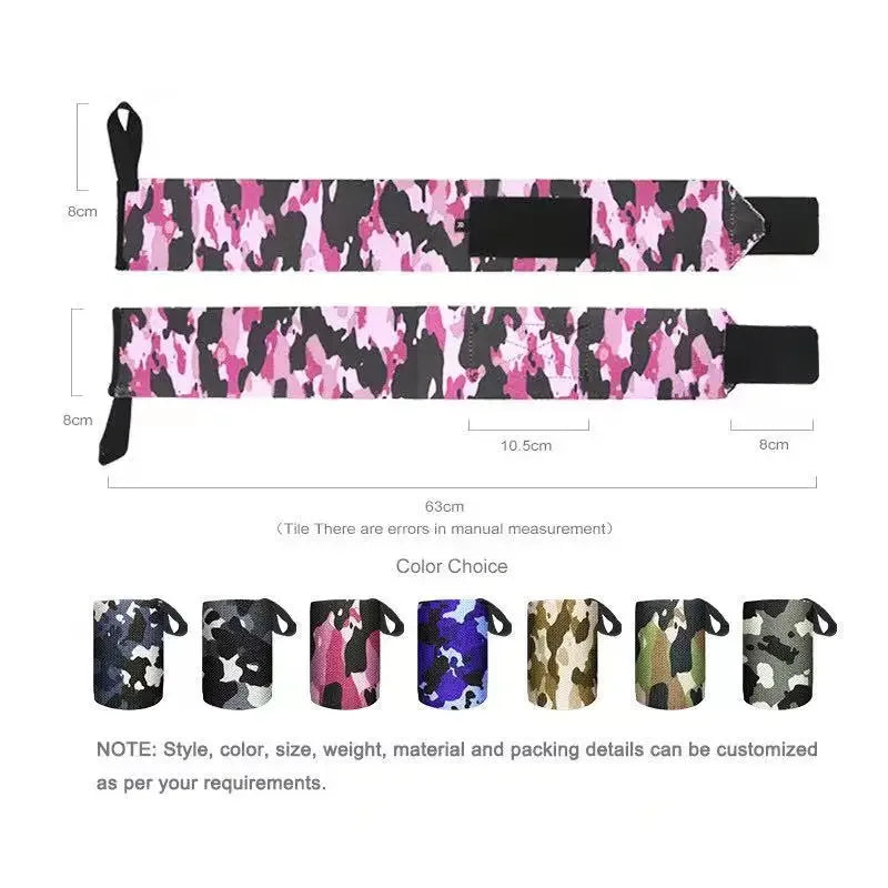 Camouflage Wrist Wraps – Adjustable Gym Weightlifting Support